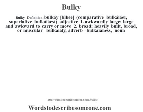 bulky traduction|meaning of bulkiness.